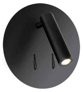 LED nástenné svietidlo Faro čierne – Čierna
