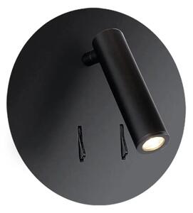 LED nástenné svietidlo Faro čierne – Čierna