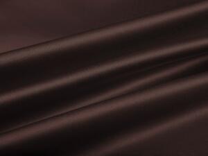 Látka polyesterový satén LUX-L042 Čokoládovo hnedá - šírka 150 cm