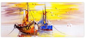 Obraz - Maľba loďou (120x50 cm)