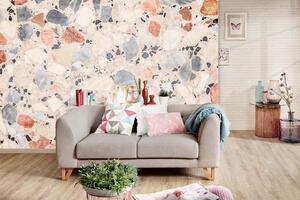 Samolepiaca vliesová fototapeta Terrazzo podlahová textúra 375 x 250 cm