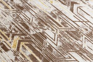 Moderný MEFE okrúhly koberec B402 Vintage - Štrukturálny, dve vrstvy rúna tmavo-béžová