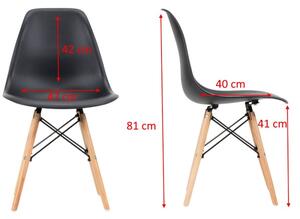 Jedálenská stolička OSAKA - čierna