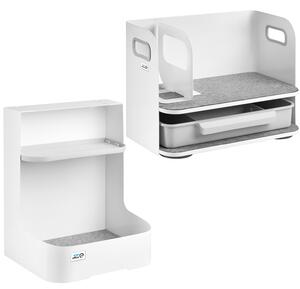 Stolový organizér so zásuvkou Ergo Office, biely, max. 10 kg, ER-440 + organizér pod stôl ER-442