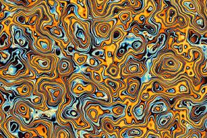 DIMEX | Vliesové fototapety na stenu Farebný vlnitý abstrakt MS-5-2525 | 375 x 250 cm | modrá, čierna, oranžová