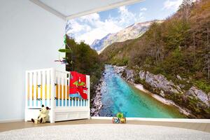 Samolepiaca vliesová fototapeta Rieka Soča, Slovinsko 375 x 250 cm