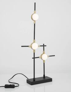 LED stolová lampa Atomo 28 čierne – Zlatá