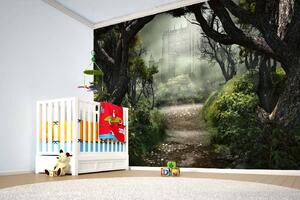 Samolepiaca vliesová fototapeta Priechod k tajomnému hradu 375 x 250 cm