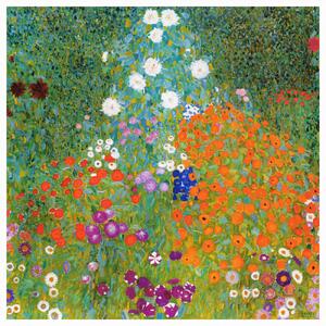 Umelecká tlač Cottage Garden (Flowers) - Gustav Klimt, (40 x 40 cm)