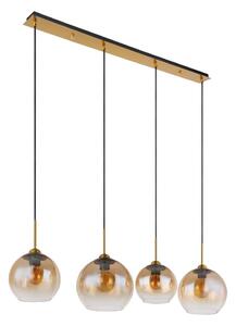 Globo 15788-4H - Závesný luster JAMESSA na lankách 4xE27/60W/230V mosadz