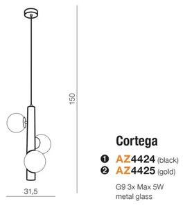 Industriálny luster Cortega čierne – Čierna