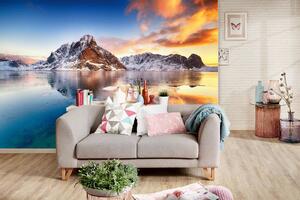 Samolepiaca vliesová fototapeta Farebný východ slnka 375 x 250 cm