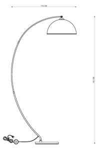 Globo 58486 - Stojacia lampa GOTTFRIED 1xE27/60W/230V