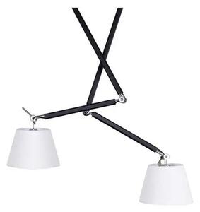 Industriálny luster Zyta 2S čierne/strieborná – Čierna