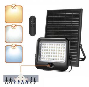 LED solárny reflektor s pohybovým senzorom MHCS LED/35W/3,2V IP65 15000 mAh + DO