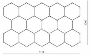 LED stropné svietidlo HEXLINE LED/513W/230V 6500K 300x516 cm biele