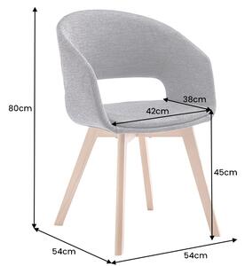 Dizajnová stolička Colby sivá
