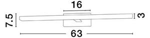 LED nástenné svietidlo Flat biele – Biela