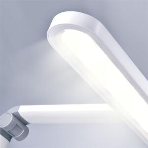 Bielo-šedá LED stolová lampa s nočným svetielkom 10W stmievateľná