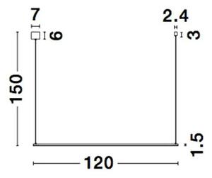 LED luster Elettra 120 čierne – Čierna