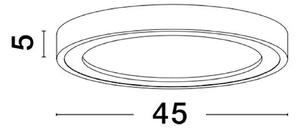 LED stropné svietidlo Nodi 45 biele – Biela