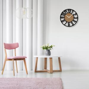 Dekorstudio Moderné drevené hodiny EKO Loft Arabico 30cm - antracit + dub