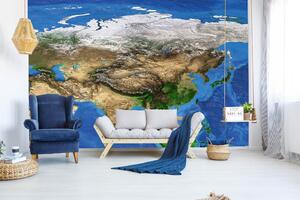 Samolepiaca vliesová fototapeta Satelitná mapa 375 x 250 cm