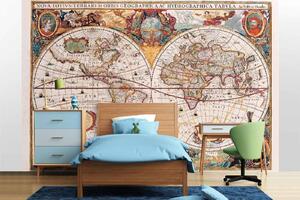 Samolepiaca vliesová fototapeta Starožitná mapa 1630 375 x 250 cm