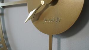 Dekorstudio Kovové hodiny na stenu Vintage retro 80cm - staré zlato