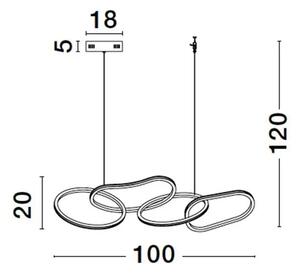 LED luster Girish 100 zlaté