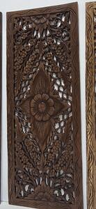 Dekorácia na stenu z dreva ELANOR, 90x35cm, ručná práce, teak