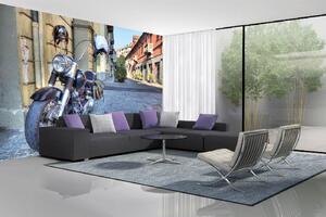 Samolepiaca vliesová fototapeta Veľký motocykel 375 x 250 cm