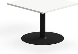 Konferenčný stolík ALVA, 700x700x500 mm, HPL, čierna/biela