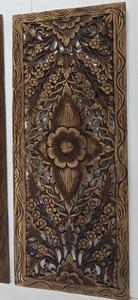 Dekorácia na stenu z dreva ELANOR, 90x35cm, ručná práce, teak