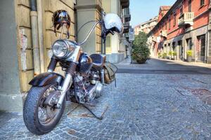 DIMEX | Vliesové fototapety na stenu Veľký motocykel MS-5-2926 | 375 x 250 cm | červená, hnedá, šedá