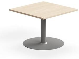 Konferenčný stolík ALVA, 700x700x500 mm, HPL, strieborná/breza