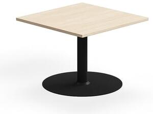 Konferenčný stolík ALVA, 700x700x500 mm, HPL, čierna/breza