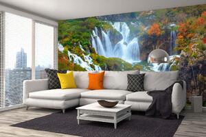 Samolepiaca vliesová fototapeta Plitvické jazerá 375 x 250 cm