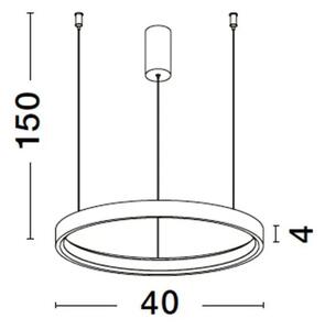 LED luster Perrine 40 biele – Biela