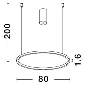 LED luster Tarquin 80 biele – Biela