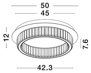 Stropné svietidlo LED so stmievaním Aurelia 50 Chrome – Chromová
