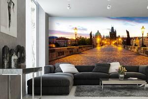 Samolepiaca vliesová fototapeta Nočný Karlov most 375 x 250 cm