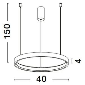 LED luster Perrine 40 čierne – Čierna