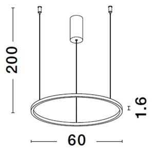 LED luster Tarquin 60 čierne – Čierna