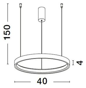 LED luster Perrine 40 zlaté – Zlatá