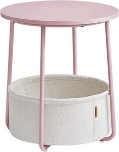 VASAGLE Príručný stolík - ružová/biela - 45x50x45 cm