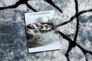 Moderný koberec COZY 8873 Cracks, prasknutý betón - Štrukturálny, dve vrstvy rúna svetlo sivá / modrá
