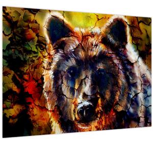 Obraz - Medveď, maľba (70x50 cm)