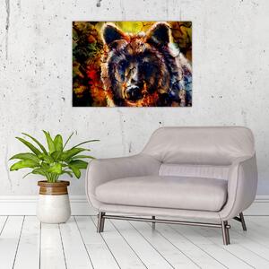 Obraz - Medveď, maľba (70x50 cm)