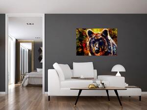 Obraz - Medveď, maľba (90x60 cm)